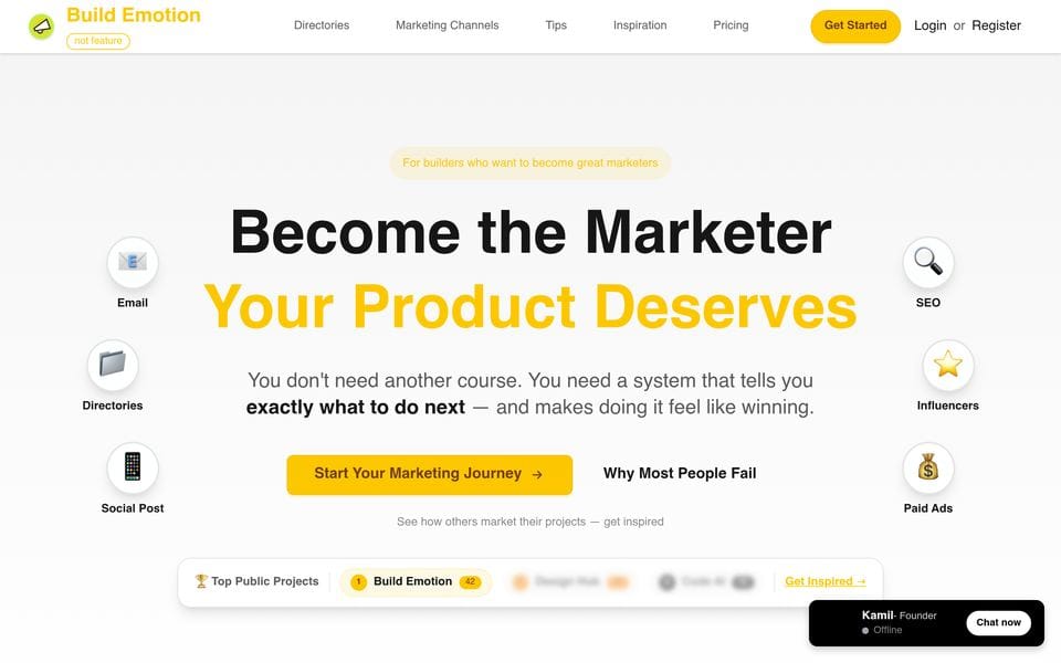 Build Emotion landing page