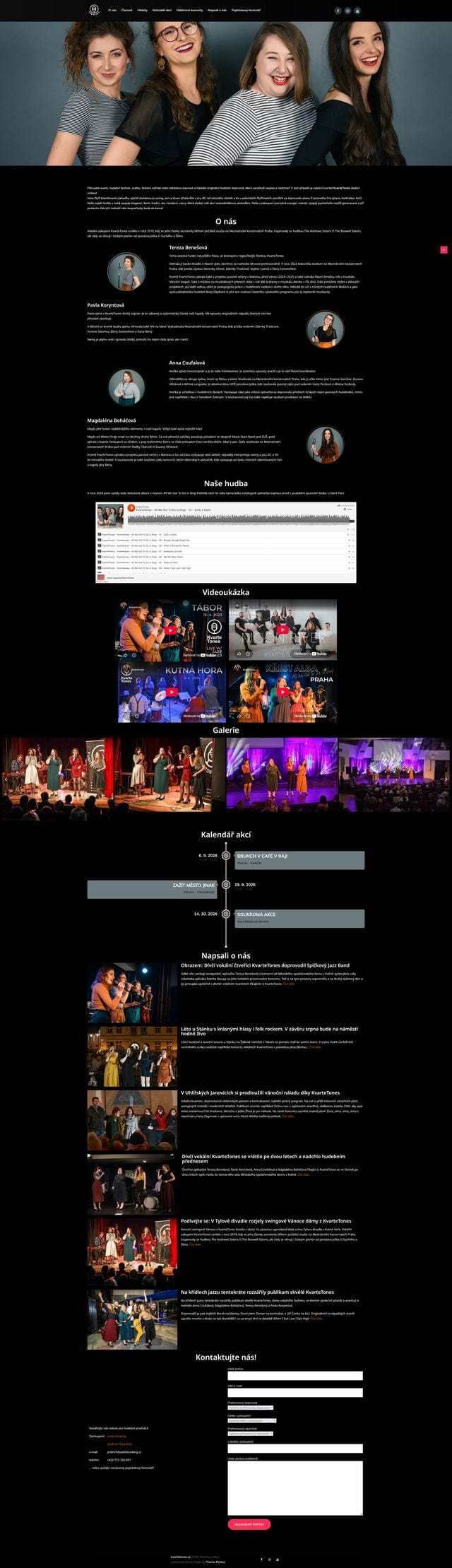 KvarteTones website before the redesign